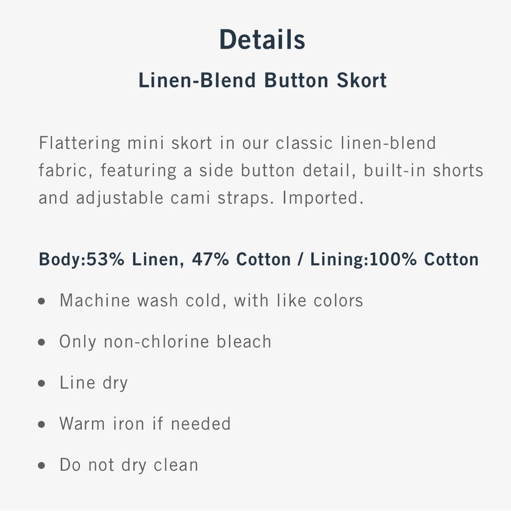 Abercrombie & Fitch Green Stripe Linen-Blend Button Skort size Small Petite - Picture 8 of 8